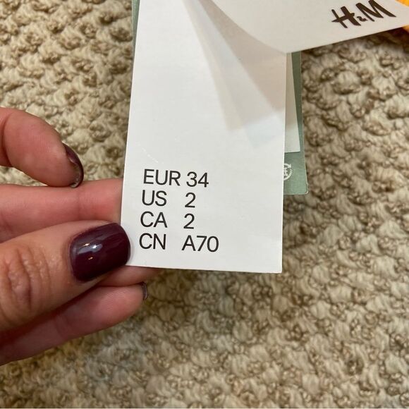 New With Tags H&M Ribbed Orange Push Up‎ Padded Bikini Top Size 2 - Picture 12 of 12